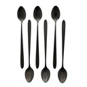 MAT BLACK CUTLERY 6 lyžíc na latte na dezerty