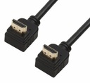 HDMI KÁBEL 3m HDMI-HDMI čierny pozlátený lomený