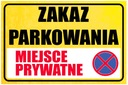 BEZ PARKOVANIA SÚKROMNÝ PRIESTOR TABUĽKA 40x27 UV doska s potlačou WR15