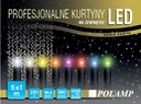 Cold White Outdoor LED Curtain 5 m 380 bodov od poľského výrobcu