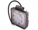 Štvorcová LED pracovná lampa 27W 9 LED GLANZ