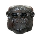 Stojanový kvetináč CERAMIC MONKEY, sivý, výška 15 cm