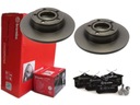 BREMBO ZADNÉ KOTÚČE, DESTIČKY, AUDI A6 C5 QUATTRO 255MM