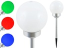 solárne záhradné svietidlo WHITE BALL 20cm RGB P-R20