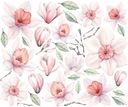 kvety MAGNOLIA samolepky na stenu 120x100cm XXL