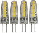 LED ŽIAROVKA G4 3W 12V silikónová b silná svetlá 4xbal