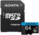 Mikrokarta 64GB microSD AData micro A1 V10 + adaptér