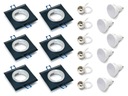 SET 6x PEVNÉ SKLO HALOGÉNOVÁ LAMPA + 6x LED ŽIAROVKA 5W + 6x GU10 3000K