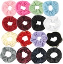 SCRUNCHIES VELVET HAIR RIES 16 KUSOV SADA