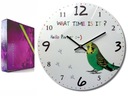 Detské nástenné hodinky pre deti Parrot clock