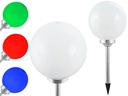 solárne záhradné svietidlo WHITE BALL 30cm RGB PR30