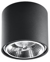 Stropné svietidlo Plafon TIUBE Black LED Loft SOLLUX