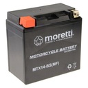 BATÉRIA GÉLOVÁ MTX14-BS YTX14-BS 12Ah MORETTI