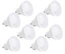 8 x GU10 5W LED žiarovka, nebliká, TEPLEJ farby