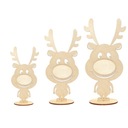 3D Funny Reindeer Set, preglejka 3ks