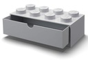 LEGO CONTAINER BRICK 8 ZÁSUVKOV SIVÁ NA STOL