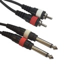 KÁBEL Kábel 2x RCA - 2x 6,3 jack mono 3MB