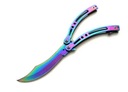 Balisong motýľový nôž CS:GO N454E rainbow rainbow