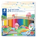 Staedtler zmazateľné pastelky s gumou 24k