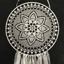 DREAMCATCHER RUČNE VYROBENÁ BAVLNENÁ ŠNÚRA SIVÁ 35CM