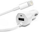 Lightning + USB nabíjačka do auta 3,1A 1m