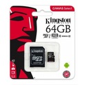 KINGSTON MICROSD CARD 64GB MICRO CL10 SD ADAPTÉR