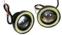 2v1 LED COB svetlá, DRL DAYTIME HALOGEN lampy 76mm