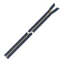 Kovový tmavomodrý zips na bundu 85 cm