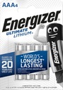 4 x ENERGIZER ULTIMATE LITHIUM AAA L92 LR3 batérie