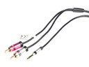 Prepojenie CHINCH kábel 2x RCA na JACK 3,5mm, 1,5m