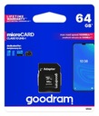 64GB MICRO SD/HC GOODRAM PAMÄŤOVÁ KARTA + ADAPTÉR