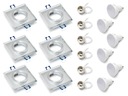 SET 6x PEVNÉ SKLO HALOGÉNOVÁ LAMPA +6x 5W LED ŽIAROVKA +6x GU10 6000K