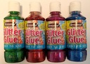 LARGE Glitter lepidlo 250ml s trblietkami, sada 4ks