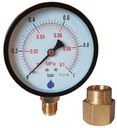 MANOMETER 100mm s redukciou na 1/2 1 BAR DNO