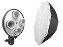 SOFTBOX OCTA OCTAGONAL 65cm 4x E27 PUZDRO DIFUZ.