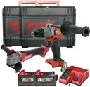 Sada skrutkovačov MILWAUKEE M18FPD2 M18CAG125X 18B5