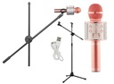 KARAOKE MICROPHONE 858 s BT reproduktor RUŽOVÝ + STOJAN