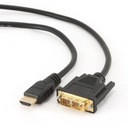 HDMI - DVI-D M/M KÁBEL 5m - FULL HD ZLAT