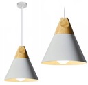 KOVOVÁ DREVENÁ ZÁVISNÁ LAMPA LOFT SCANDI C FARBY