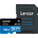 Lexar microSDXC 128GB 633x 100MB/s U1 V30 + adaptér