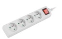 Predlžovací kábel POWER STRIP vypínač 4gn 1,5m W