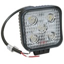 LED PRACOVNÁ LAMPA 12/24V 5X3W Štvorcová