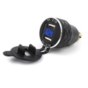 ADAPTÉR DIN ZÁSTRČKA VOLTMETER 2x USB 2.1A TIR 24V