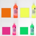 NEON farby na textil 4x100ml fluoro oblečenie, tričká