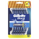 Gillette /092/ Modré 3 komfortné holiace strojčeky 12 ks