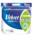 Velvet EcoROLL Gently White toaletný papier 4 rolky - 6 ks (Sada)