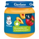 Gerber dezert jablková pena s broskyňami 125 g