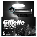 Gillette Mach3 vložky do žiletky 5 ks Drevené uhlie