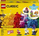 LEGO Classic 11013 Kreatívne priehľadné kocky 500 dielikov Súprava pre 4+