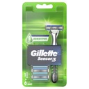 Holiaci strojček Gillette Sensor3 Sensitive + vymeniteľné čepieľky 6 ks